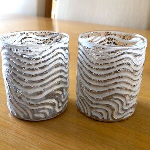 2 TEA LIGHT CANDLE HOLDERS